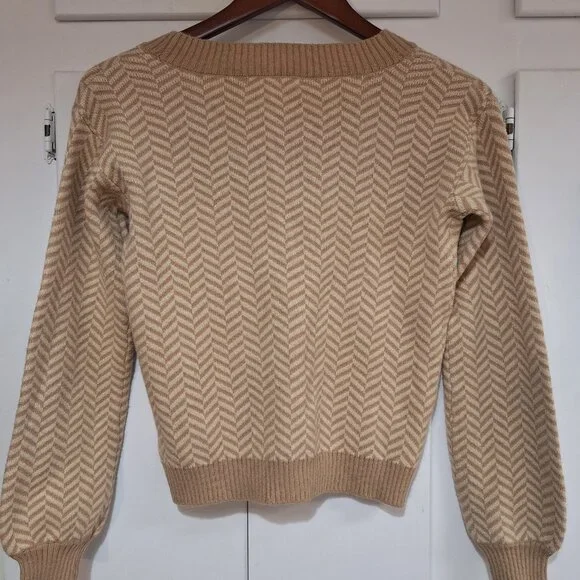 Light Brown Button Sweater - Picture 6 of 6